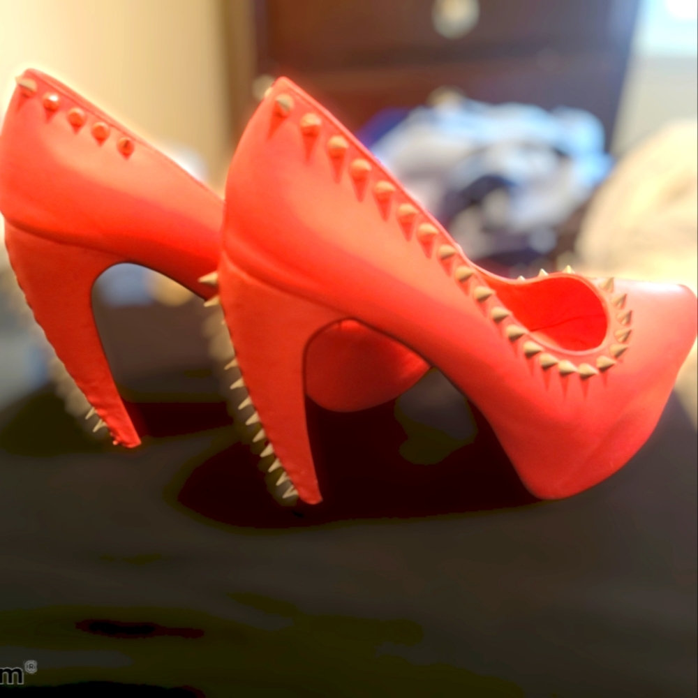 Hot Pink Spiked Heels